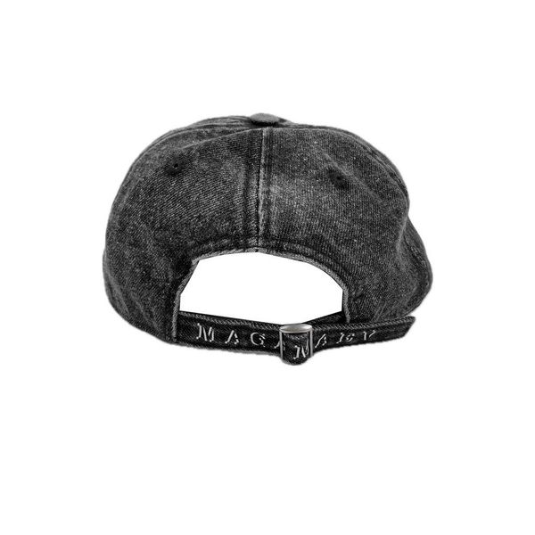 Кепка Script six panel acid washed серая - фото 4