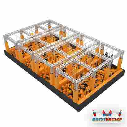 Развлекательный парк ниндзя «Мир воинов», 12×9,5×3,5 м