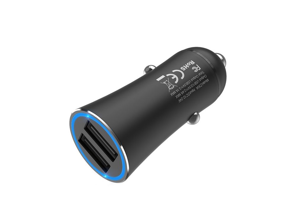 Автомобильное зарядное устройство Z30A Easy route dual port car charger Черный