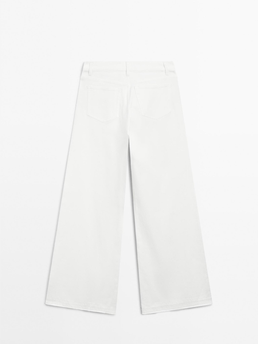 Massimo Dutti Джинсы клеш со шнуровкой, белый