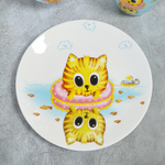 Набор керамической посуды 3 предмета: кружка 8*7см, тарелка плоская 18см, тарелка суповая 11*5.5см.