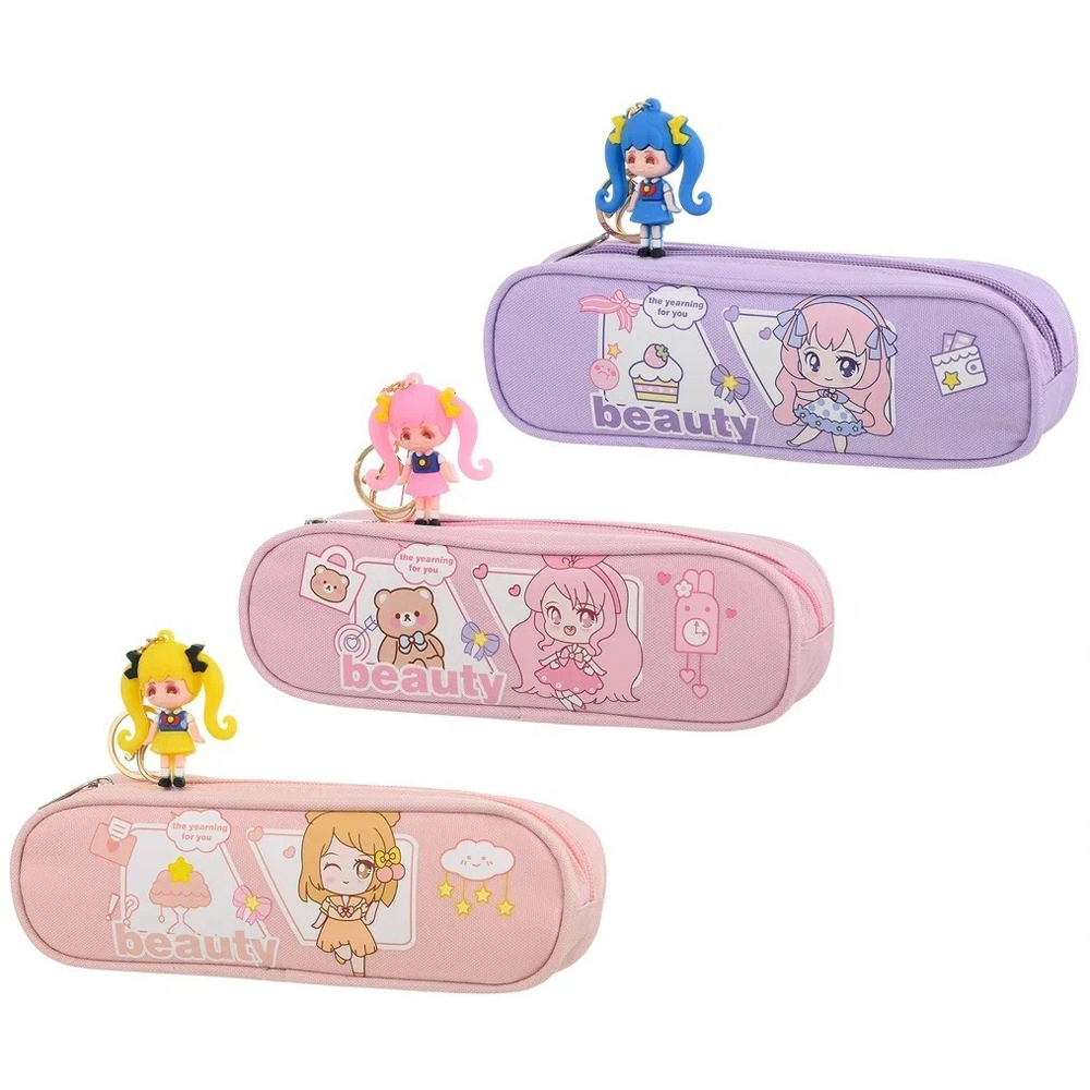 Пенал-косметичка Basir без наполнения, 22,5*7,5*6 см, ассорти