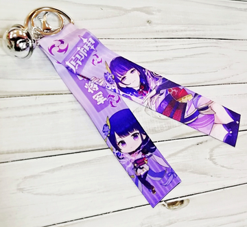 Тканевые брелоки с бубенчиками аниме игра "Геншин Импакт" - Райден