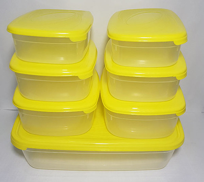 Комплект емкостей д/СВЧ "Galaxy" прямоугольных 0,65х2+1х2+1,6х2+4,85л.