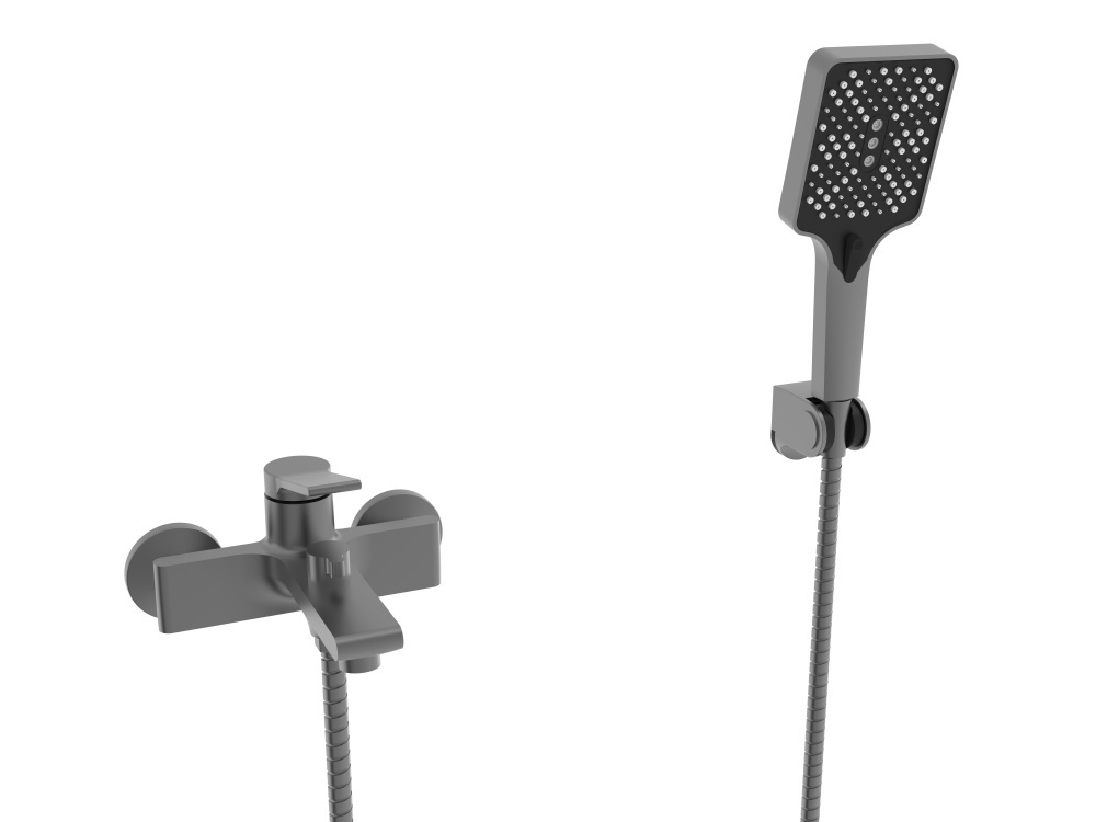 Смеситель для ванны V243532-G однорычажный, короткий, графит