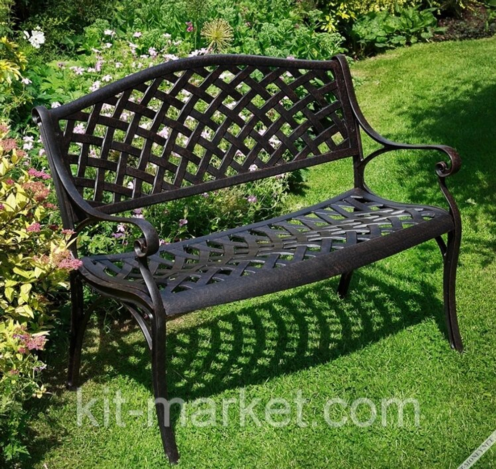 Садовая скамья из литого алюминия