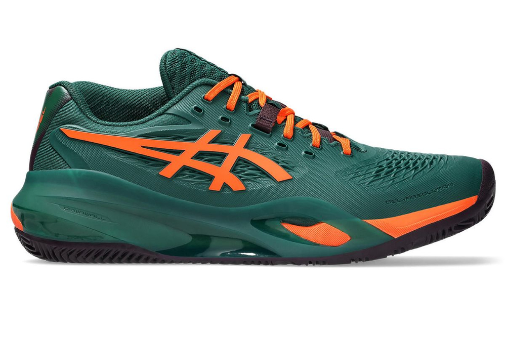 Мужские кроссовки для Падел Asics Gel-Resolution X Padel - jewel green/energy orange