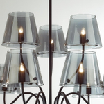 6570/9C MODERNI LN26 212 черный/дымчатый/металл/стекло Люстра потолочная G9 9*20W 220V SMOKY