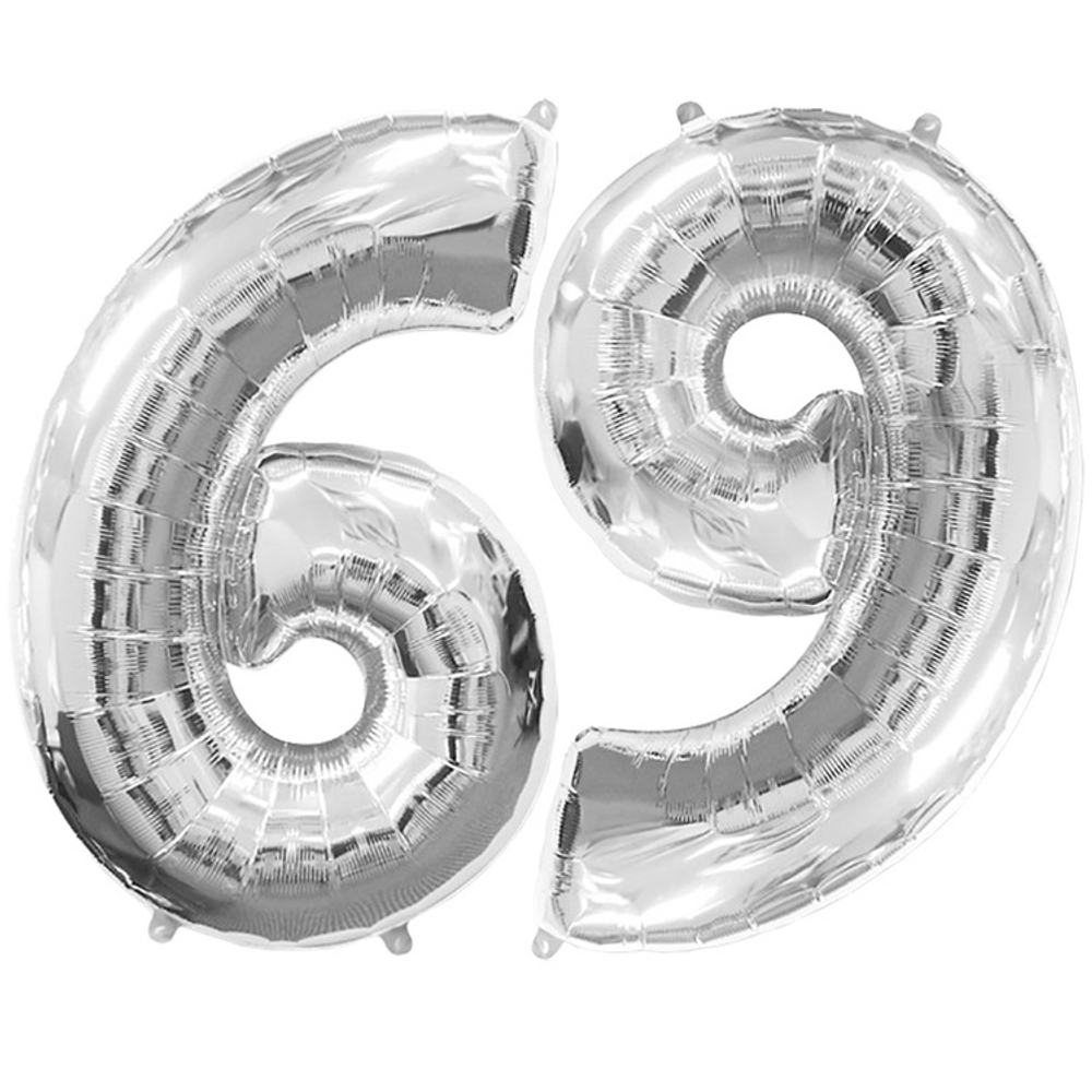 Шар ЦИФРА 6/9 Silver 32" 81 см