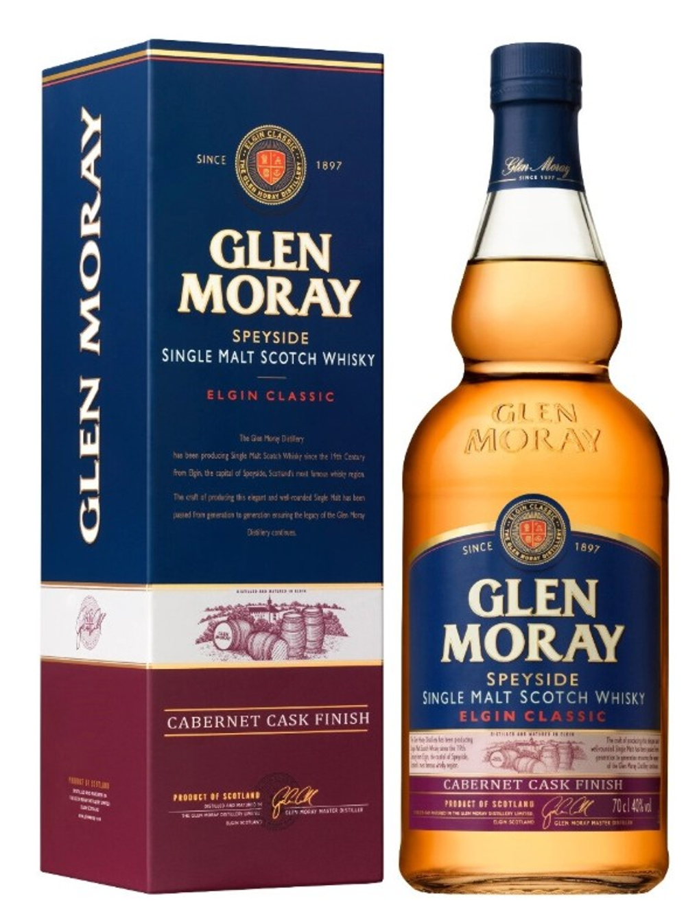 Виски Glen Moray Elgin Classic Cabernet Cask Finish, 0.7 л