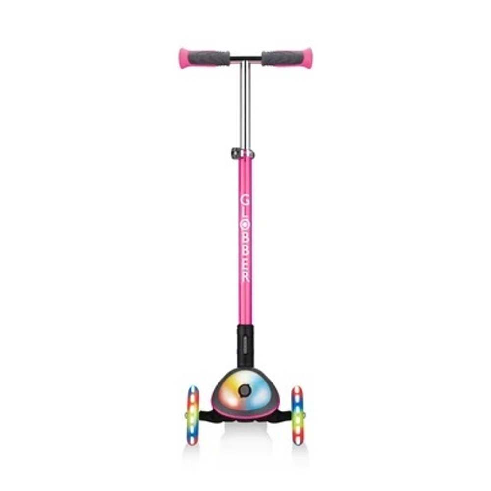 Самокат Globber Elite Deluxe Flash Lights розовый