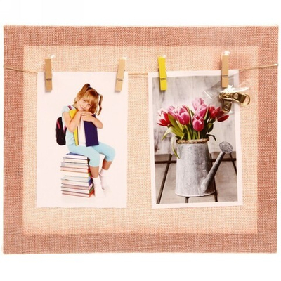Фоторамка-коллаж 25*30см «Классика» цвет розовый текстильная