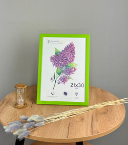 Фоторамка 21х30 см зеленая, без фактуры, арт. 2130.746771