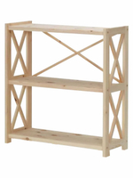 Стеллаж деревянный напольный Юск из массива сосны 3 полки