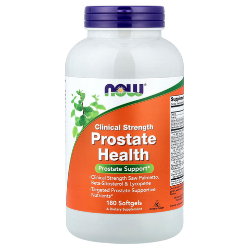 NOW Foods, добавка для здоровья простаты, клинически подтверждённая эффективность, 180 капсул