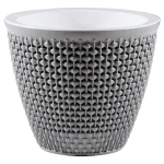 Кашпо для цветов пластиковое 1,6л d-16см «Версаль» Серый жемчуг