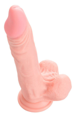 Реалистичный фаллоимитатор с чуть зауженной головкой Medical Silicone Dildo - 21 см. (Цвет: телесный)