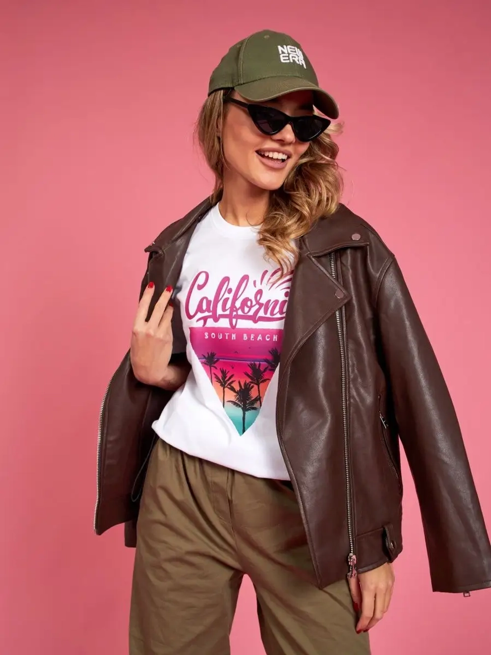 Футболка калифорния california оверсайз белая