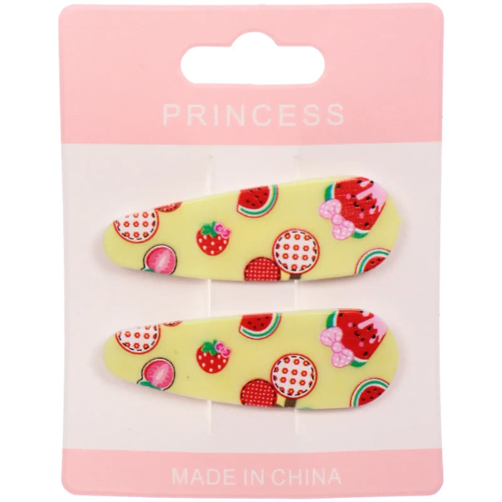 Зажимы для волос детские 2шт «ЗЕФИР», арбузики, 5.5*1.8см