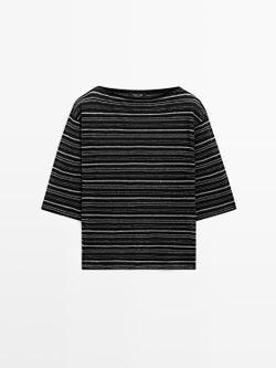 Massimo Dutti Трикотажная футболка, черный