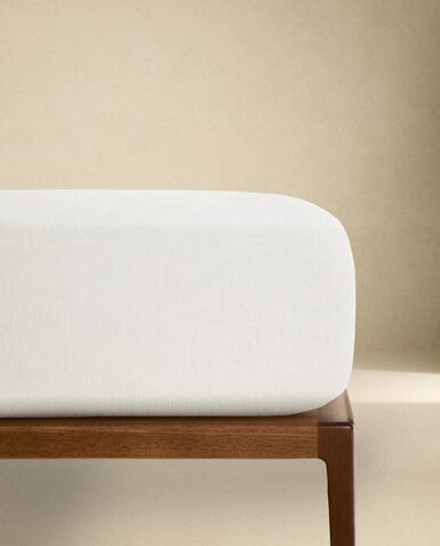Zara Home - Простыня из постиранного льна, высота 30 см (160 г / м2), белый, 160х200х30 см