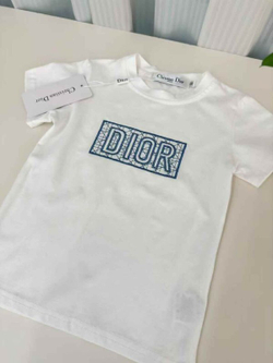 Детская джинсовая юбочка и классическая футболка Christian Dior