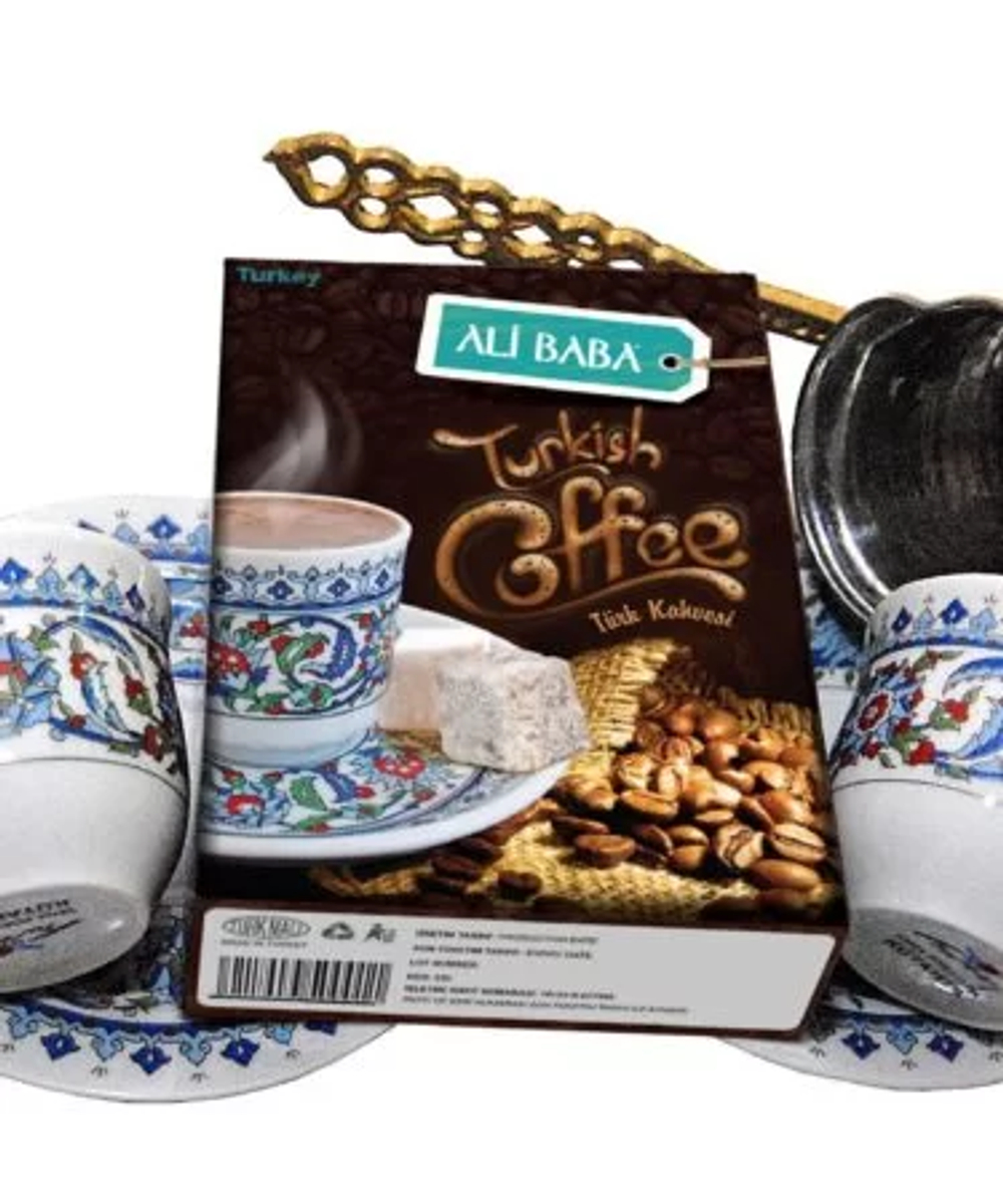 Турецкий кофейный сервиз с чашкой и кофейником, Ali baba, 100гр