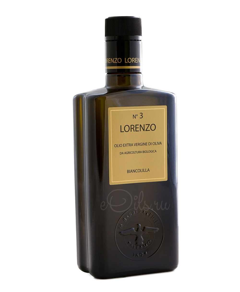 Оливковое масло BARBERA Lorenzo №3 D.O.P. "Val di Mazara" Extra Virgin Bio, 500 мл, Италия, Сицилия