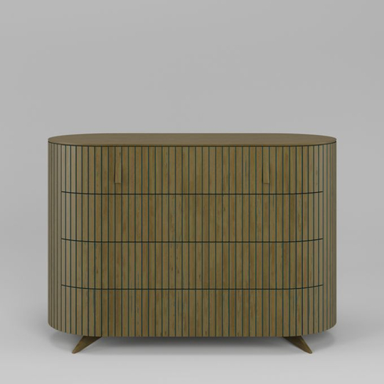 Комод 4 ящика Эклипс (натуральный дуб с патиной), 126x87x54 см