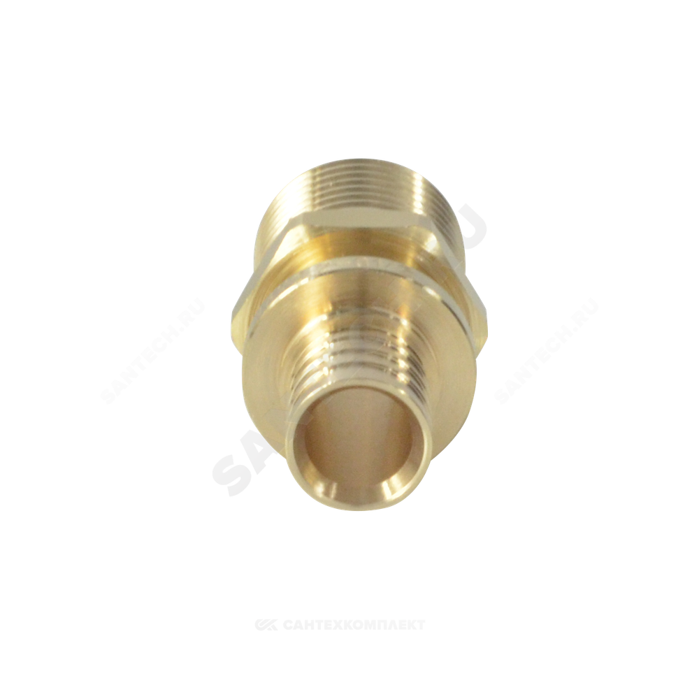 Муфта для PE-X труб аксиальная латунь Дн 25х1/2" НР РОС