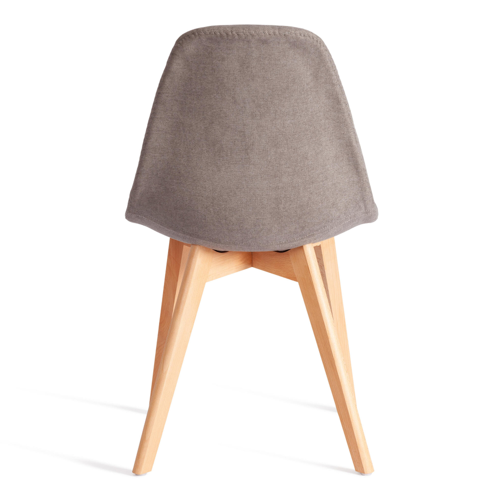 Стул CINDY SOFT (mod. C1021F1-1) фактурный велюр/дерево бук, 55 х 48 х 83 см, Серый LY1701-26 / натуральный