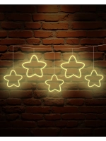 Светильник из неона гирлянда со звездочками