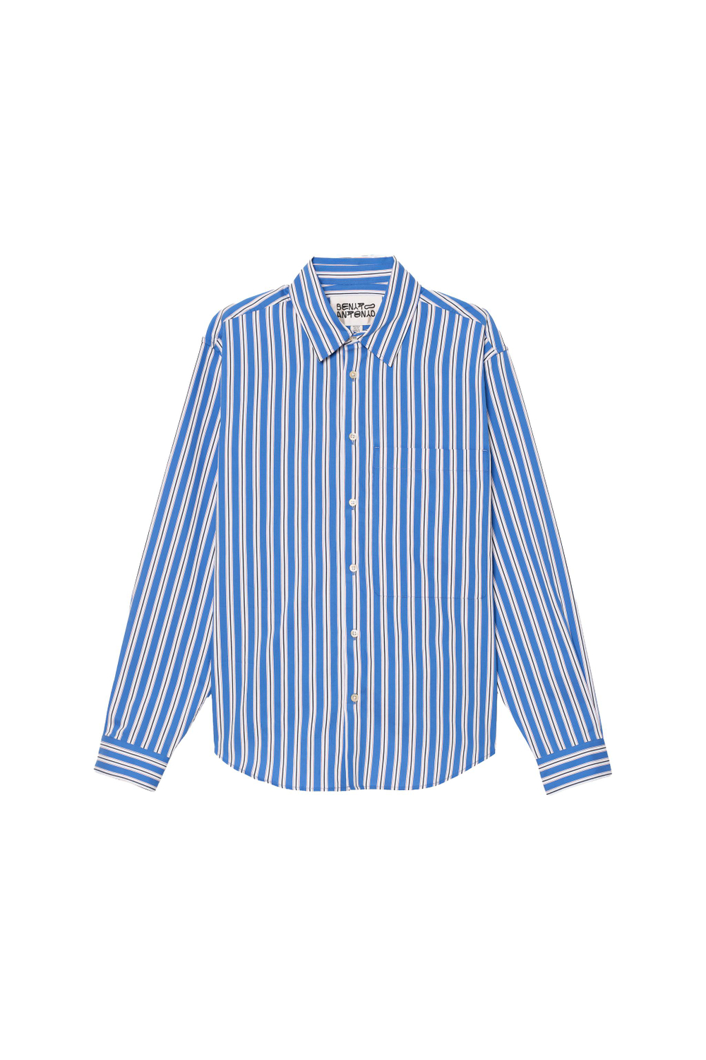 ZARA X BENITO ANTONIO РУБАШКА В ПОЛОСКУ, СИНИЙ/ИНДИГО