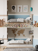 Бескаркасная кровать с матрасом BuySunny (велюр)