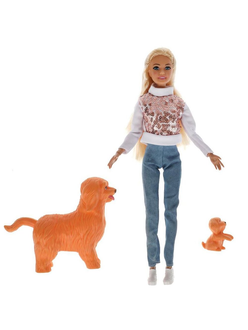 Кукла шарнирная София с питомцами 29см