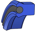 A115-050/1 PU U-образное симметричное уплотнение 50,8-63,5-9,53/10,49