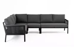 "Париж" угловой модульный диван, каркас из алюминия, цвет серый