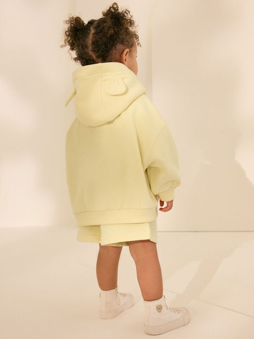 Толстовка с капюшоном на молнии для девочки Next AD3-961, Светло-желтый