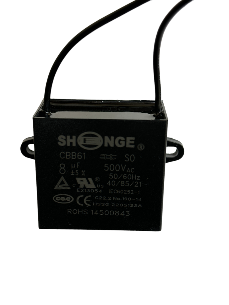 Пусковой конденсатор CBB61 8uF 8 мкФ 500V SHENGE