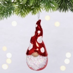 Елочная игрушка «Новогодний лесовичок» 5,5*6*12,5 см, красный