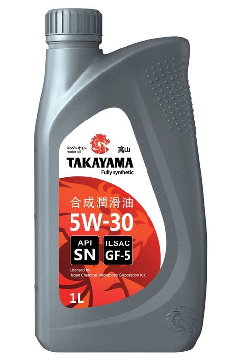 Масло моторное синтетическое TAKAYAMA 5W30 ILSAC GF-5 API SN пластиковая канистра 1л