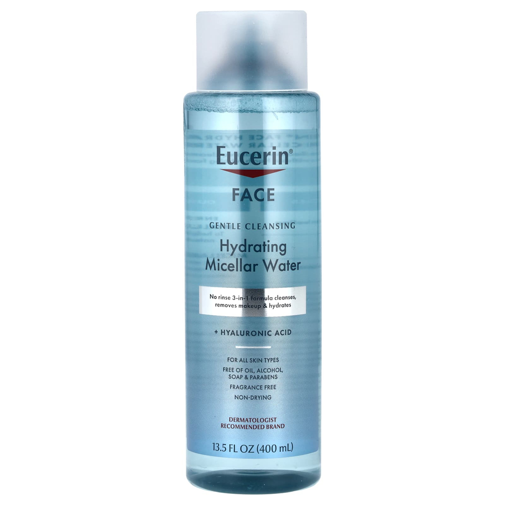 Eucerin, Face, увлажняющая мицеллярная вода, без отдушек, 400 мл (13,5 жидк. унц.)