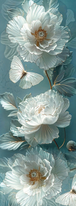 Панель ПВХ 3D Цветочное кружево-1 2700х250 мм