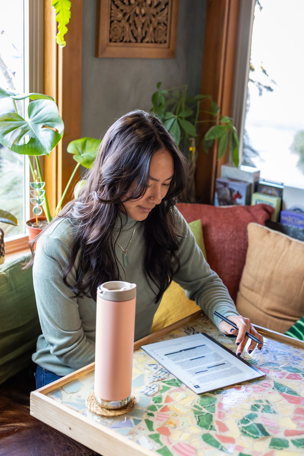 Термокружка Klean Kanteen TKWide Cafe Cap 20oz (592 мл) Peach Parfait