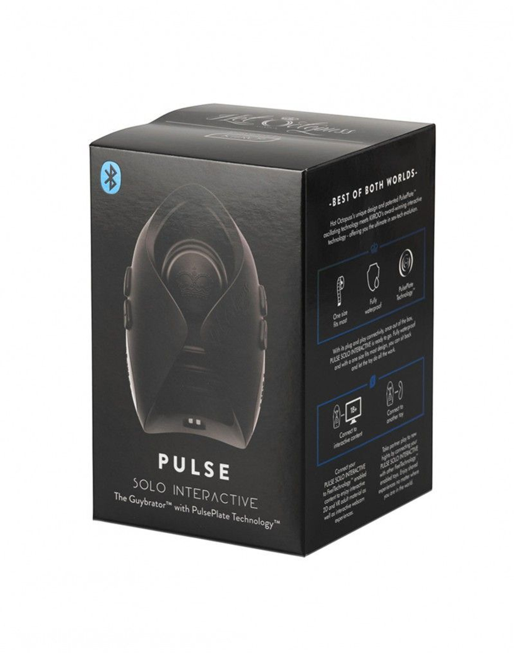 Черный мастурбатор Pulse Solo Interactive (Цвет: черный)