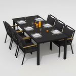 Обеденная группа Ideal Patio  ДОЛЛА ФЕСТА плюс каркас карбон, стол алюминий 220, ткань антрацит