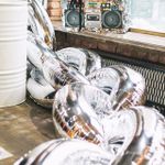 Шар (40"/102 см) Цифра, 0, Серебро, в упаковке