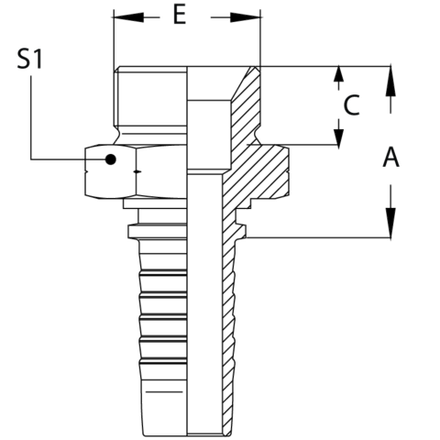 Фитинг DN 06 DK (Ш) 14x1.5