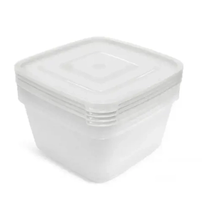 Контейнер для продуктов (СВЧ) Унико квадратный 1,4л набор 4шт. С218 (комплект 12 шт)