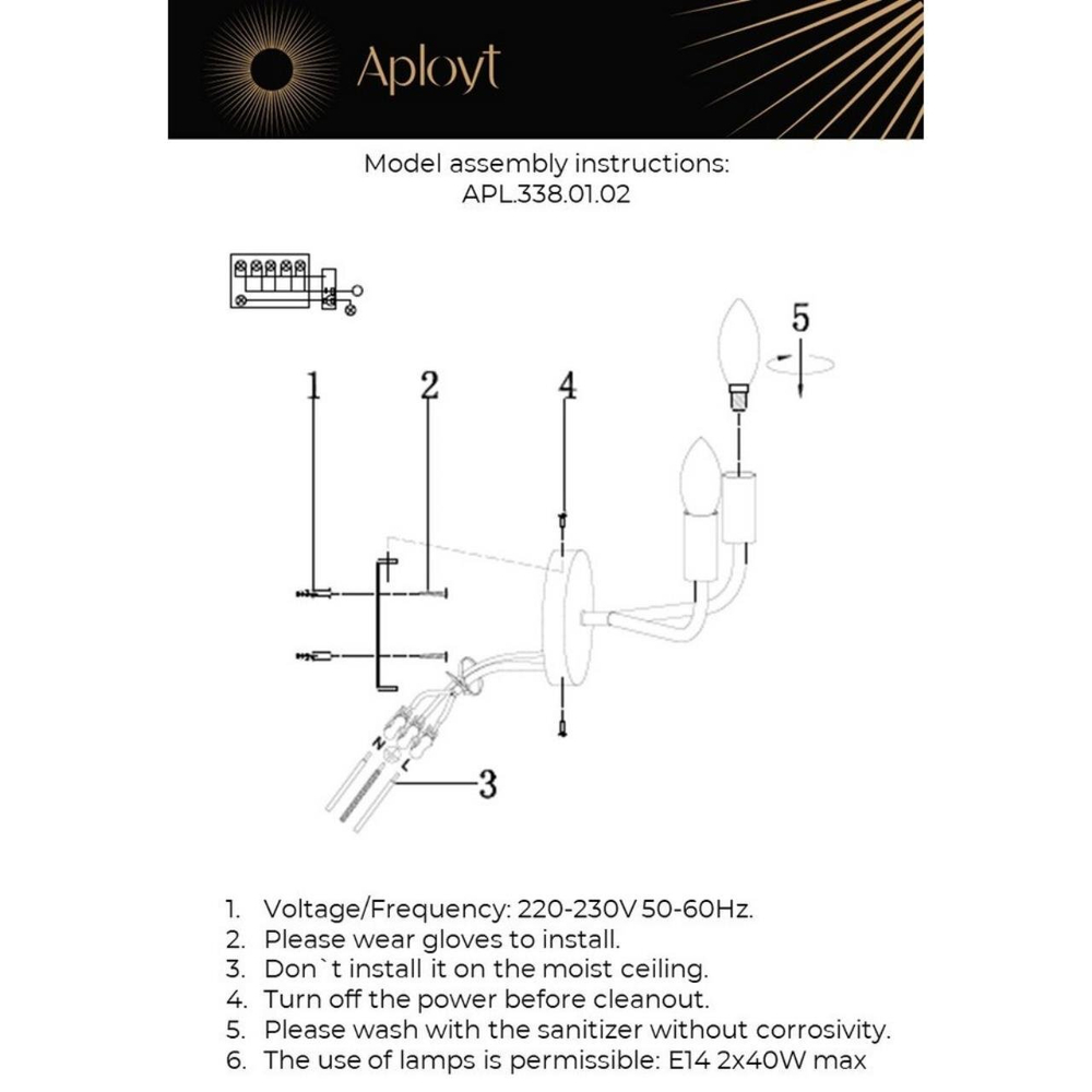 Настенный светильник Aployt Evlalia APL.338.01.02